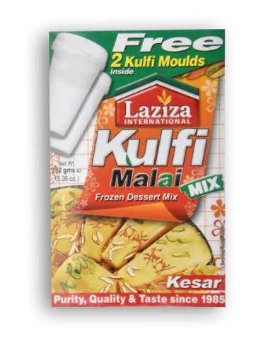 LAZIZA Kulfi Malai Frozen Dessert Mix Keasar 5.36 OZ